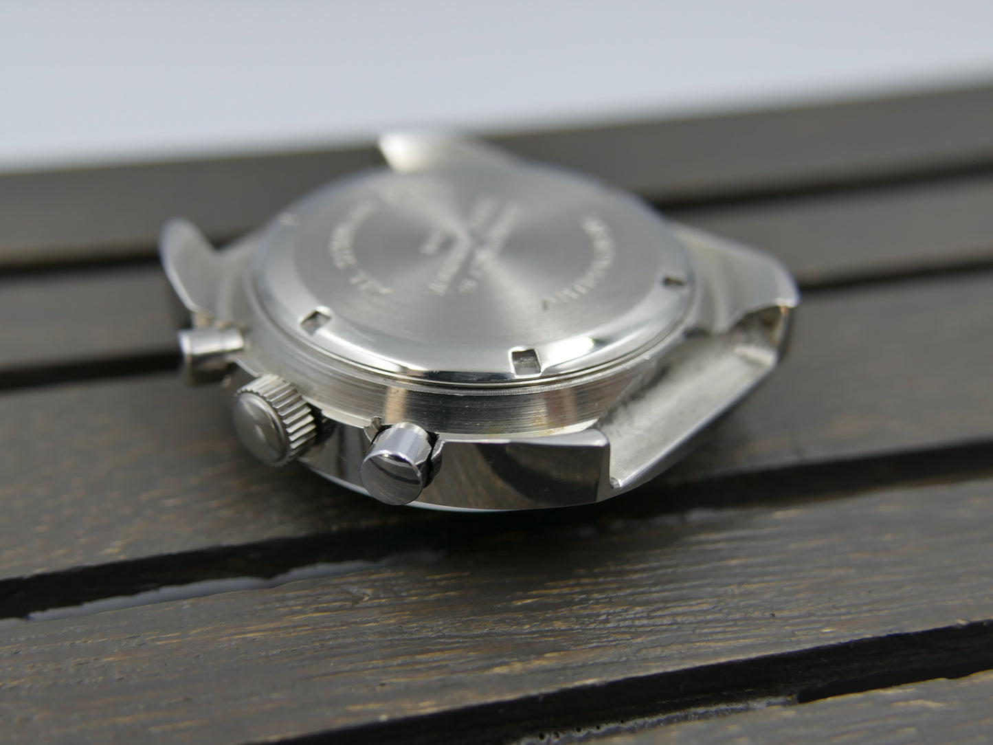 70s vintage watch chronograph Elge valjoux 7734 jumbo 40mm Yachting Racing NOS