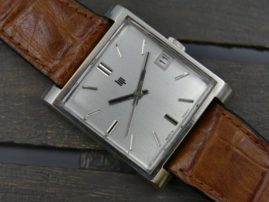 70s vintage watch mens LIP Square hand wind Durowe 7425 (INT) NOS