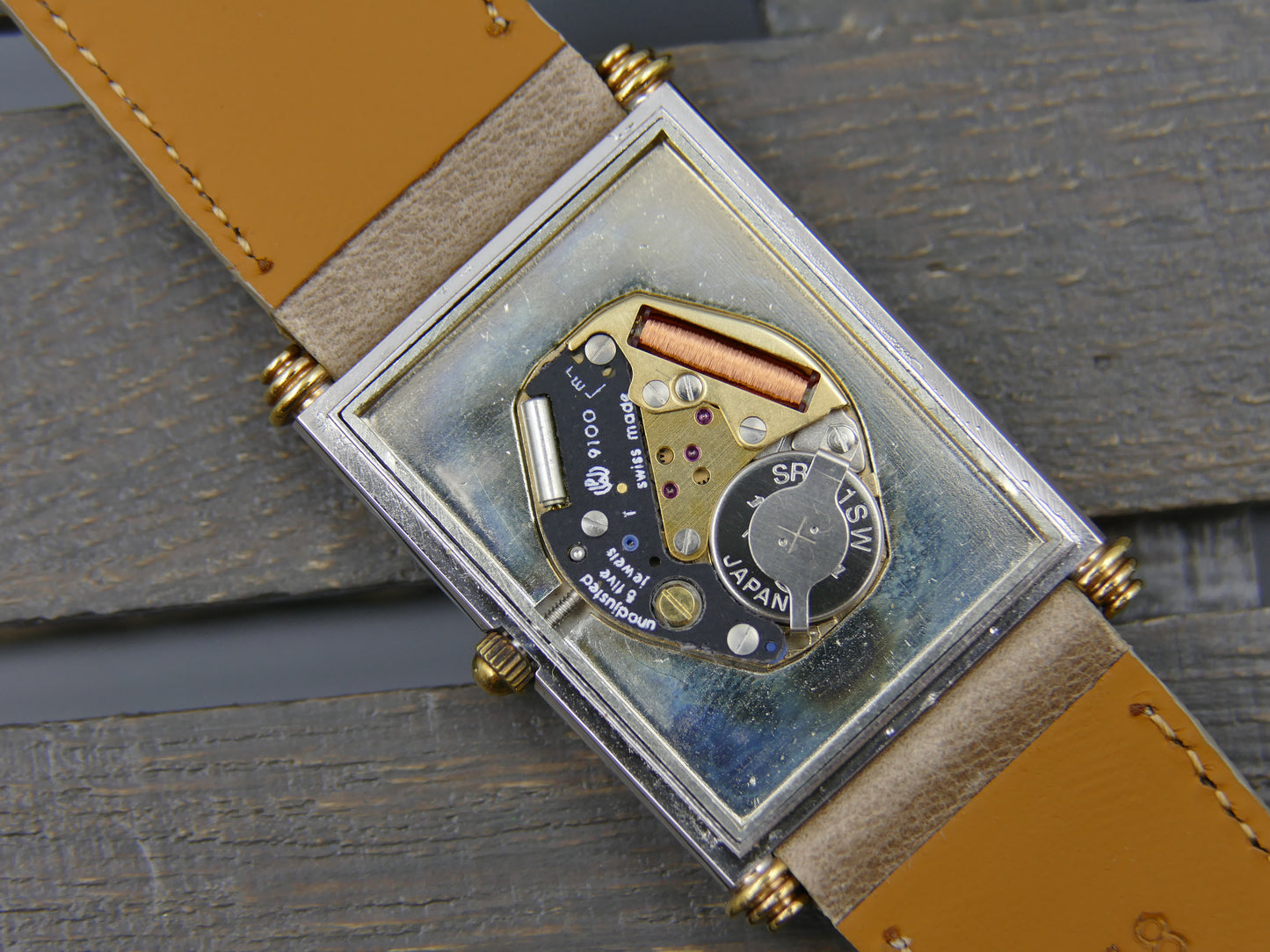 Vintage watch mens tank style Jaguar PUW 9100 NOS w/box