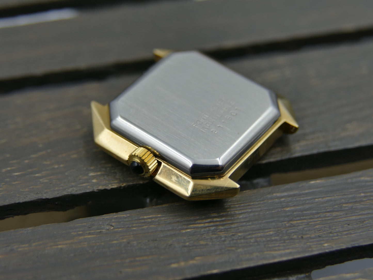 70s Vintage watch swiss Nyon Luxe (Ceinture) hand wind ST 69N marble brown NOS