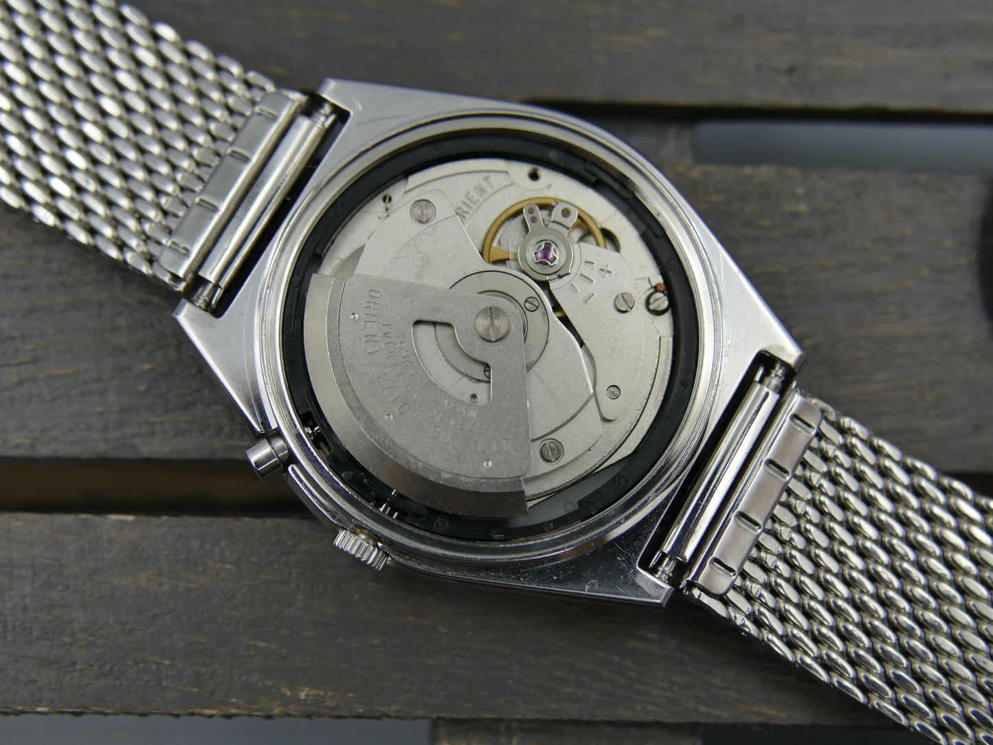 vintage watch mens Orient 3 star 469WA7-61 CA automatic green dial serviced steel 38mm