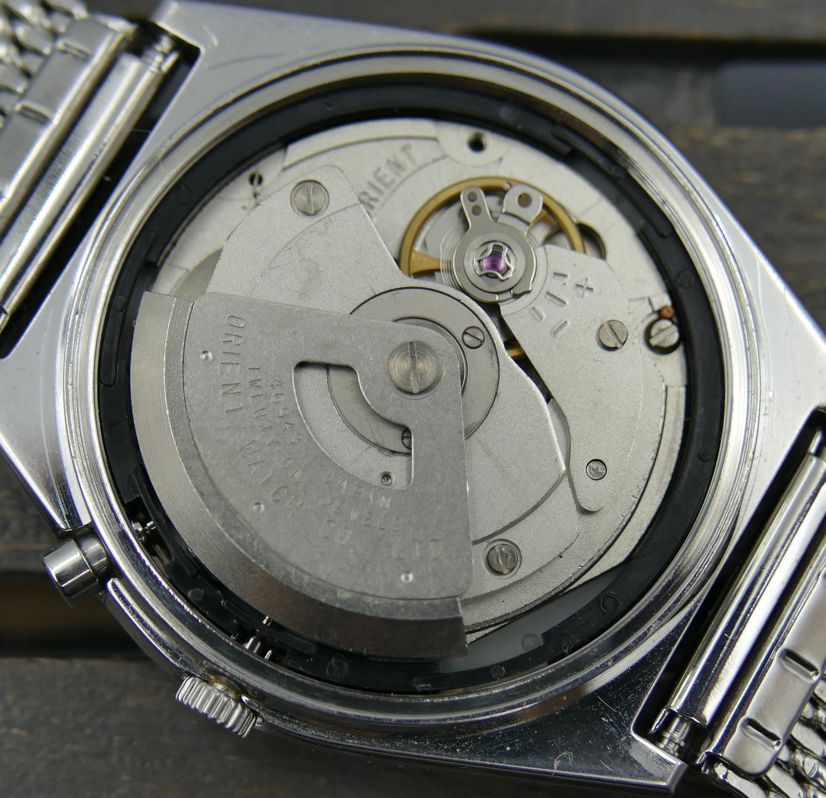 vintage watch mens Orient 3 star 469WA7-61 CA automatic green dial