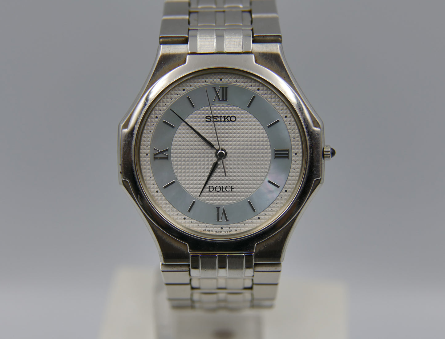 90s vintage Seiko Dolce 8j41 Tiffany Blue Mother of Pearl Nautilus genta Tapisserie Dial JPM