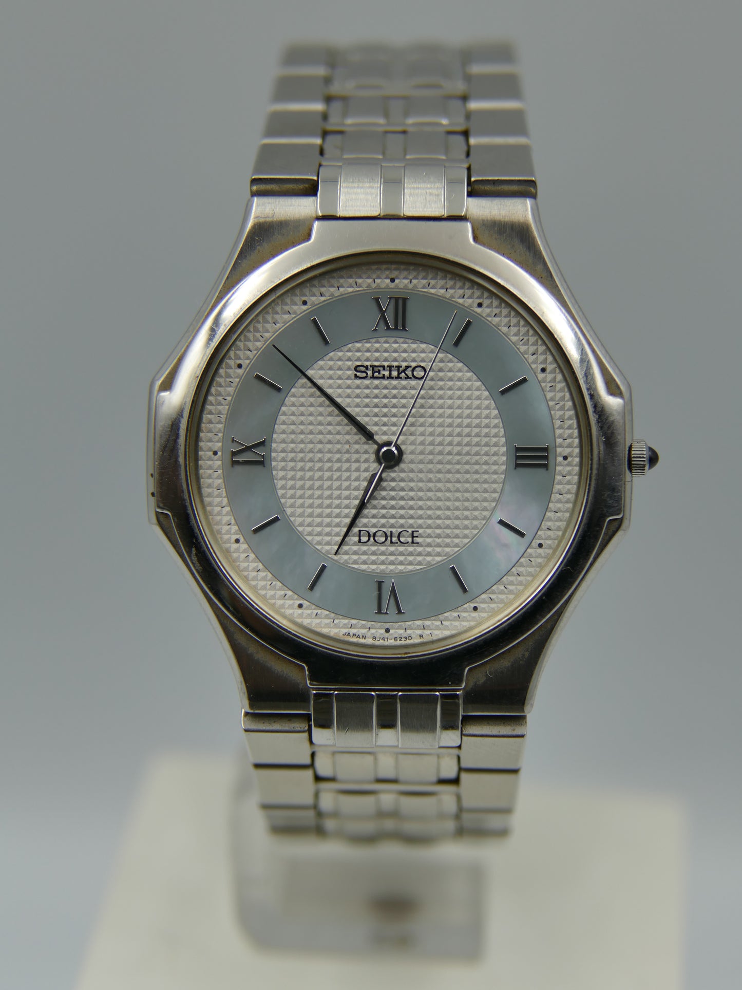 90s vintage Seiko Dolce 8j41 Tiffany Blue Mother of Pearl Nautilus genta Tapisserie Dial JPM