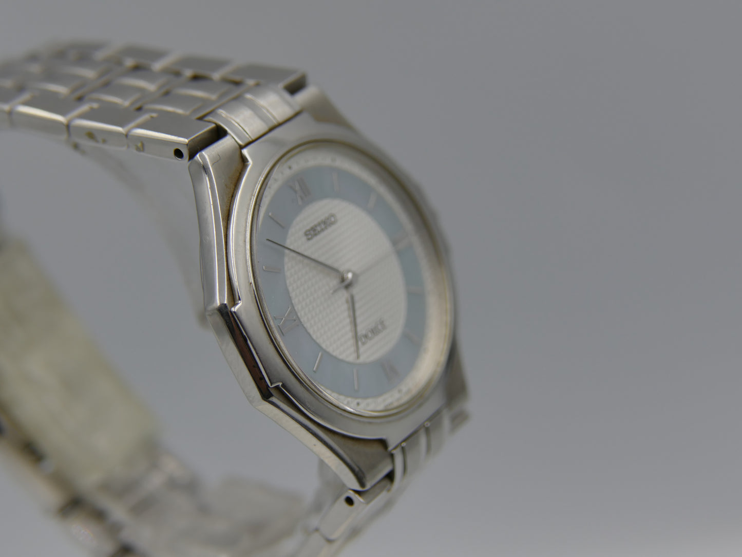 90s vintage Seiko Dolce 8j41 Tiffany Blue Mother of Pearl Nautilus genta Tapisserie Dial JPM