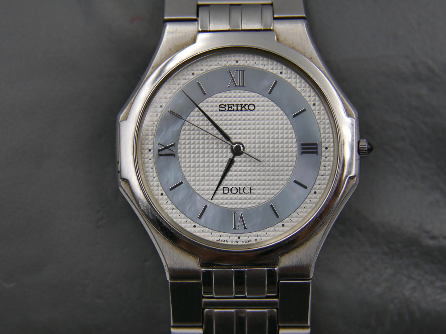 90s vintage Seiko Dolce 8j41 Tiffany Blue Mother of Pearl Nautilus genta Tapisserie Dial JPM