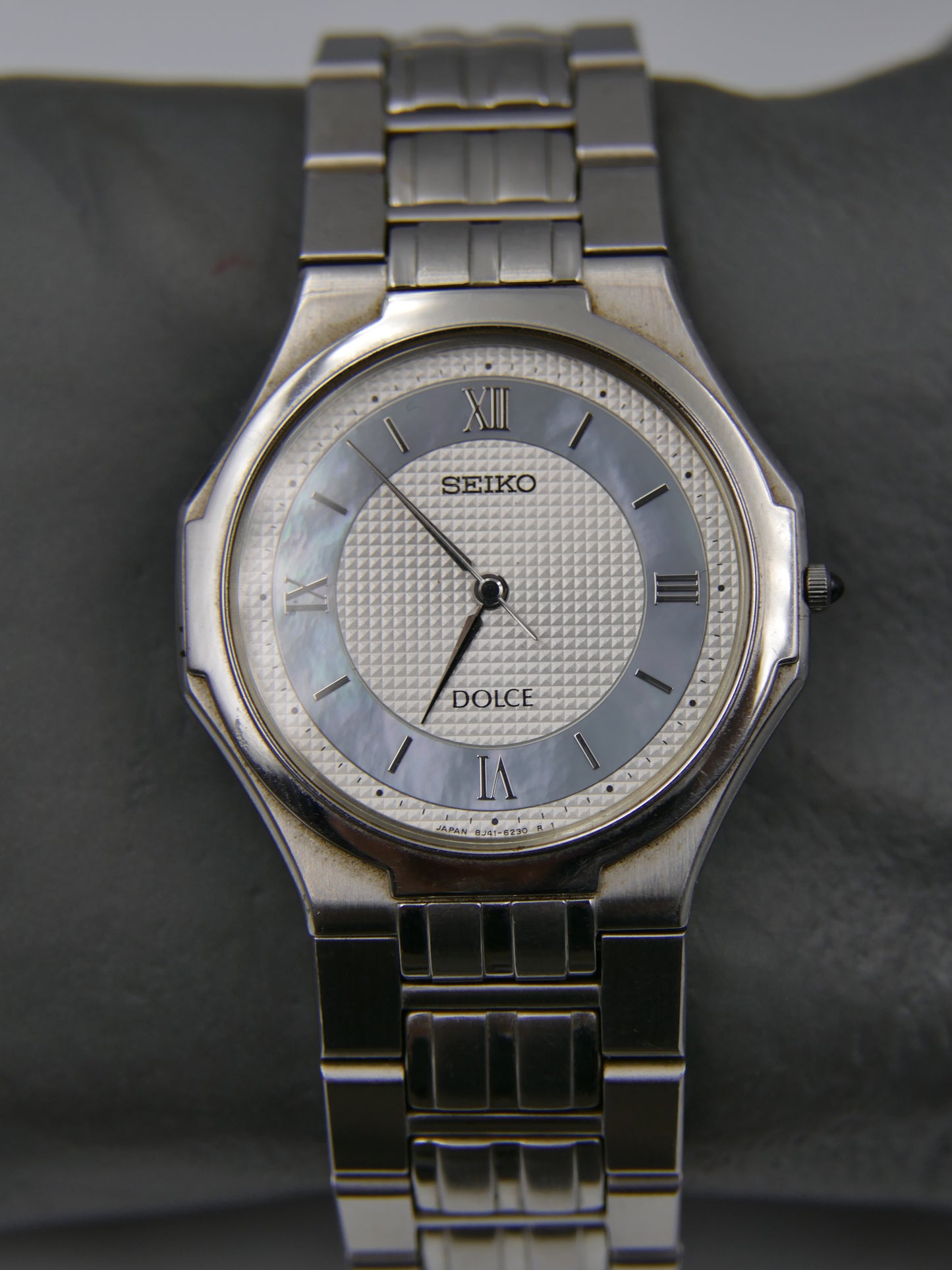 90s vintage Seiko Dolce 8j41 Tiffany Blue Mother of Pearl Nautilus genta Tapisserie Dial JPM