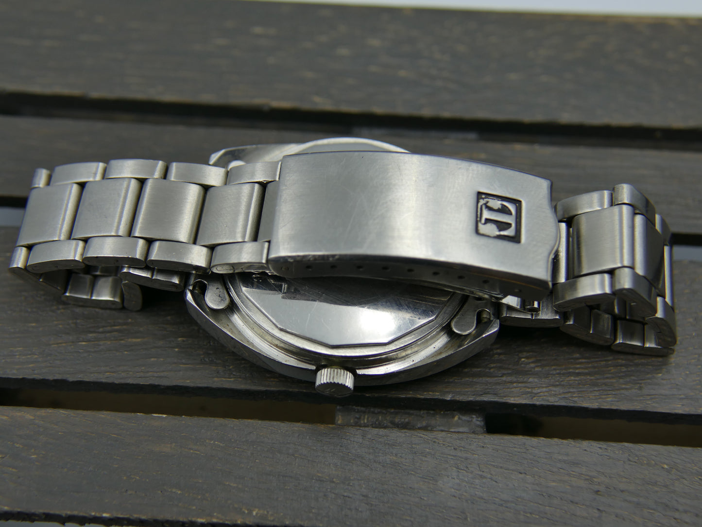 70s vintage watch mens Tissot seastar ref 44807 -2X automatic 2481 blue dial