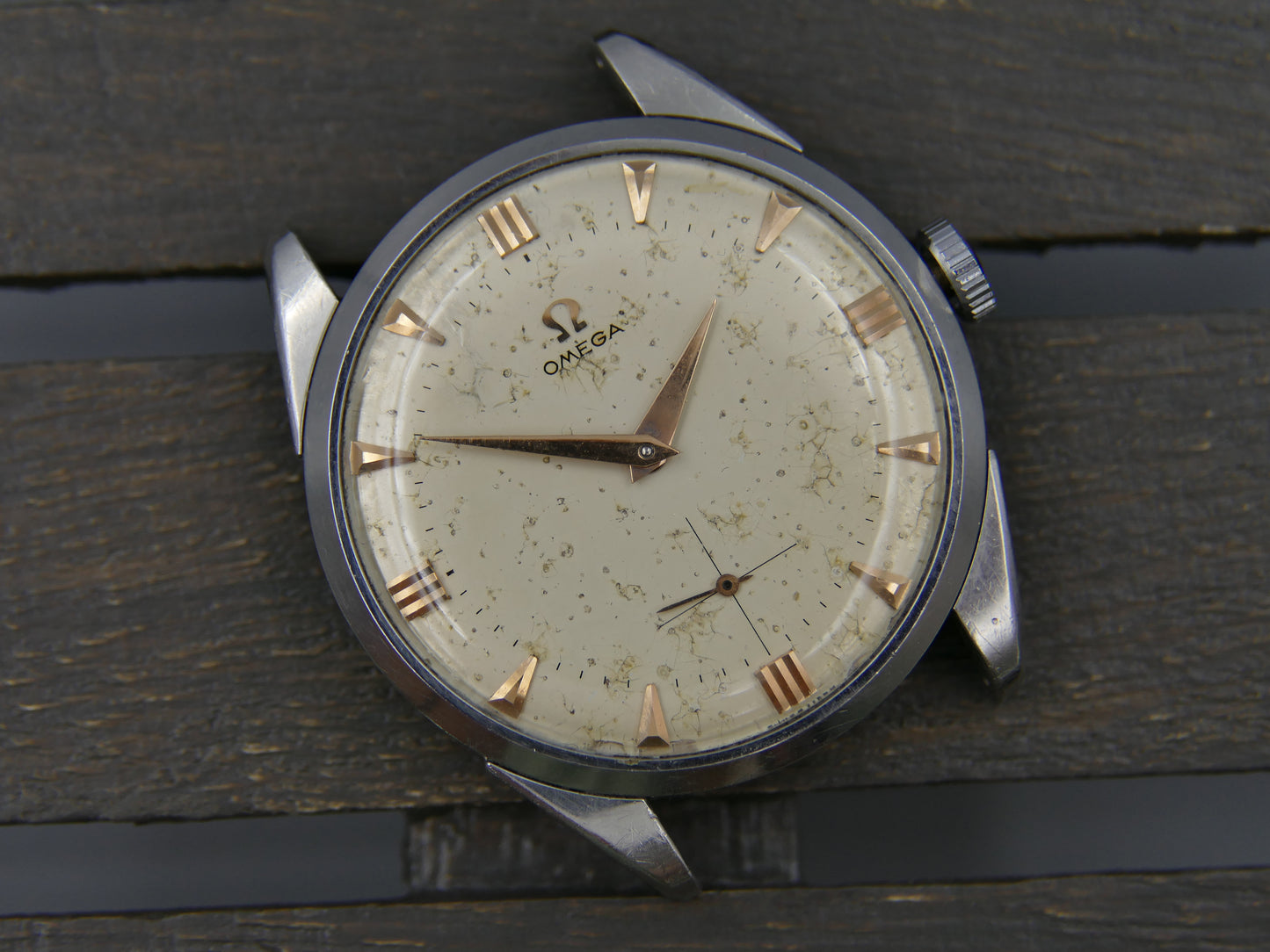 50s vintage watch mens Omega ref. 2900 -4 hand wind cal. 267 steel