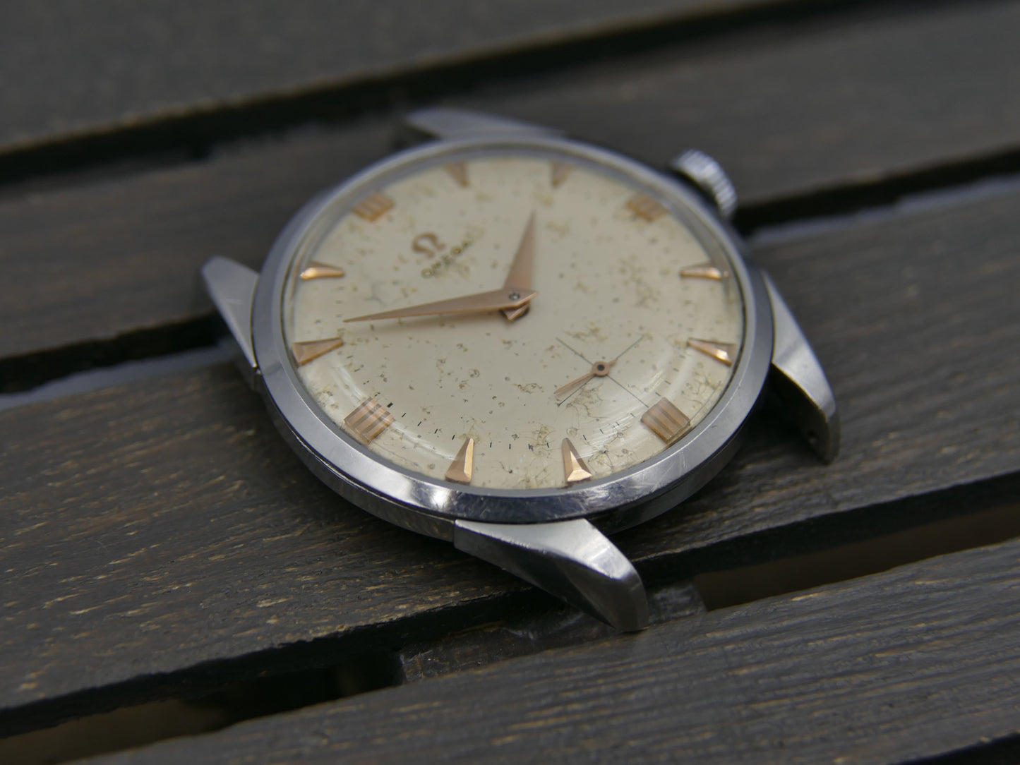 50s vintage watch mens Omega ref. 2900 -4 hand wind cal. 267 steel