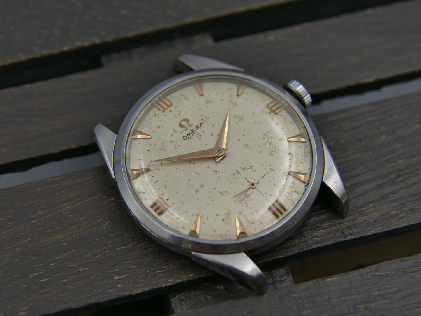 50s vintage watch mens Omega ref. 2900 -4 hand wind cal. 267 steel