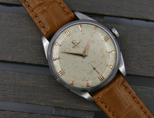 50s vintage watch mens Omega ref. 2900 -4 hand wind cal. 267 steel