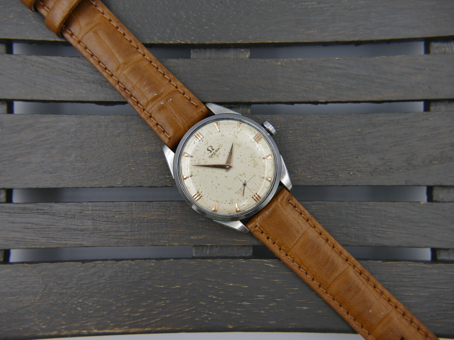 50s vintage watch mens Omega ref. 2900 -4 hand wind cal. 267 steel