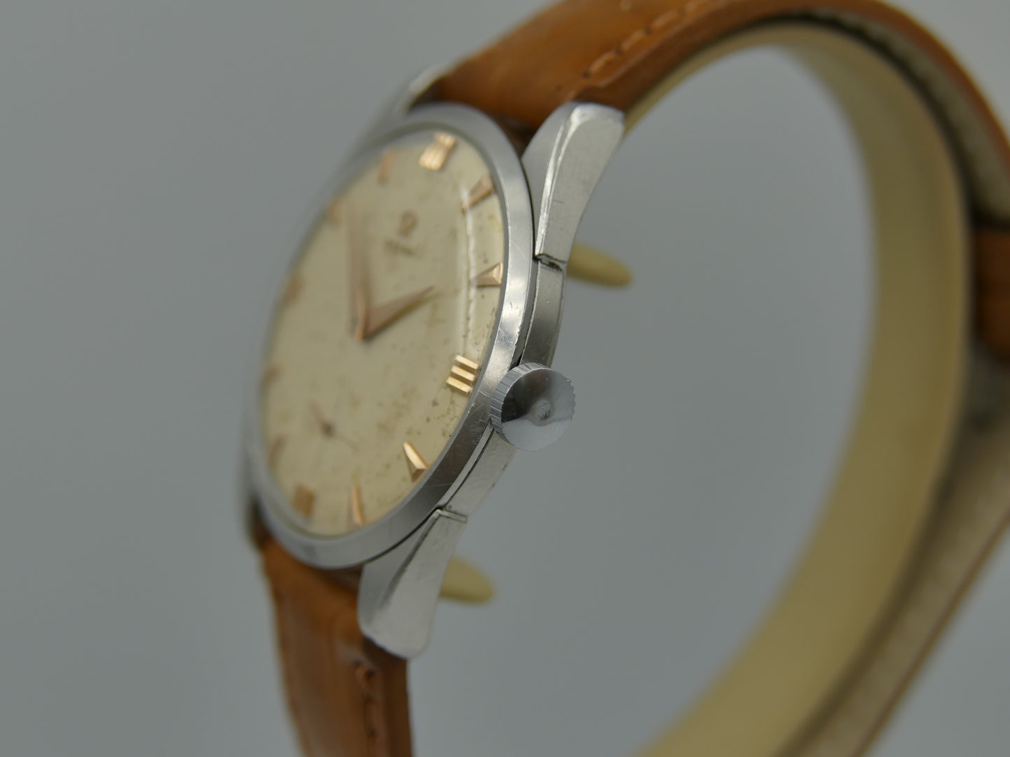 50s vintage watch mens Omega ref. 2900 -4 hand wind cal. 267 steel