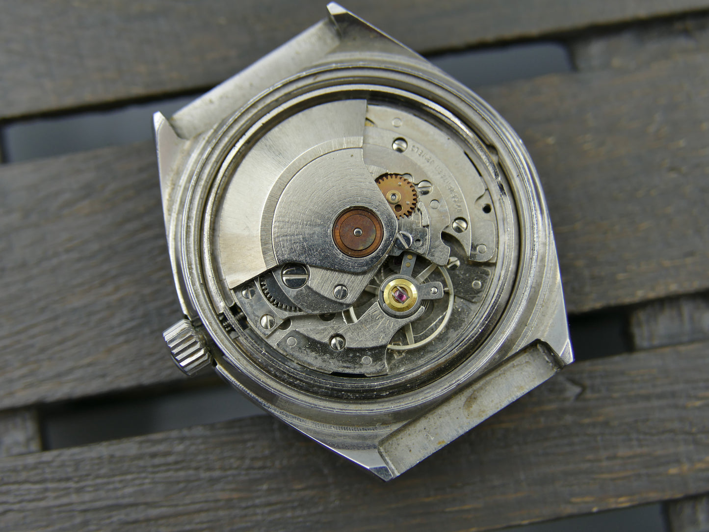 70s vintage watch mens Yema 71116 blue dial automatic FE 4612 Steel MINT