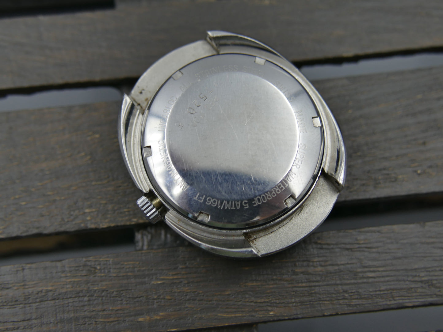 70s vintage watch mens Latino Holiday superautomatic AS1876 steel blue dial