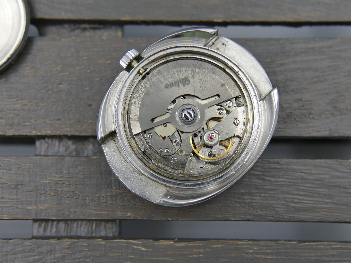 70s vintage watch mens Latino Holiday superautomatic AS1876 steel blue dial