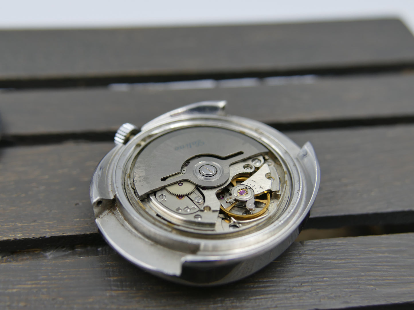 70s vintage watch mens Latino Holiday superautomatic AS1876 steel blue dial