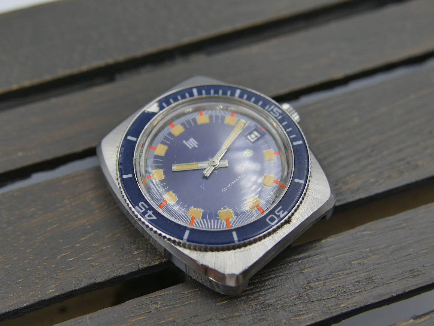 Lip ref 573.61.039.0 automatic serviced vintage plongee diver 70s