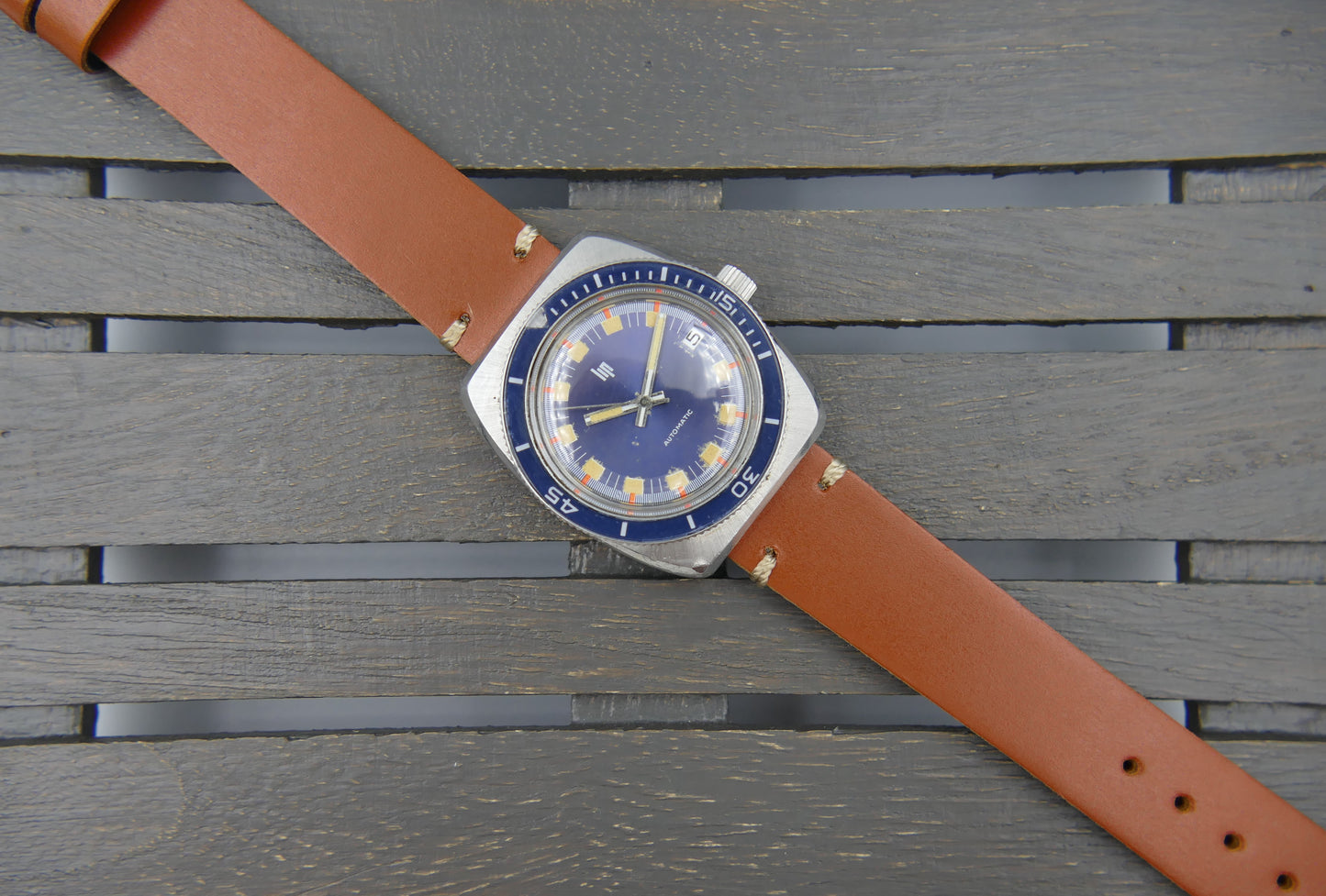 Lip ref 573.61.039.0 automatic serviced vintage plongee diver 70s