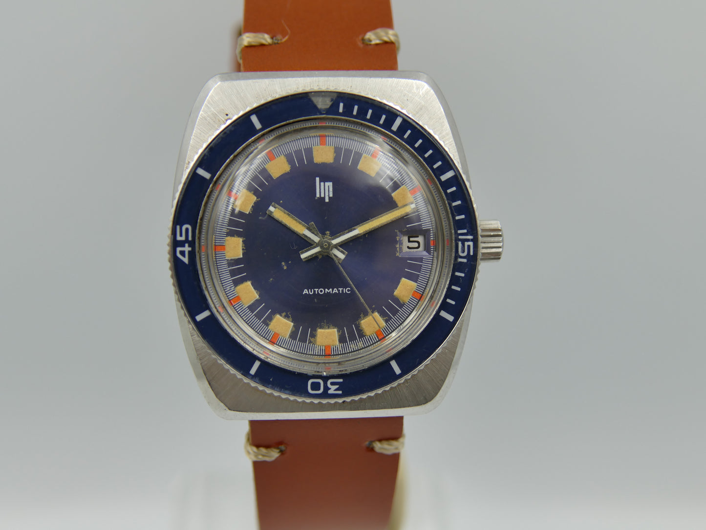 Lip ref 573.61.039.0 automatic serviced vintage plongee diver 70s