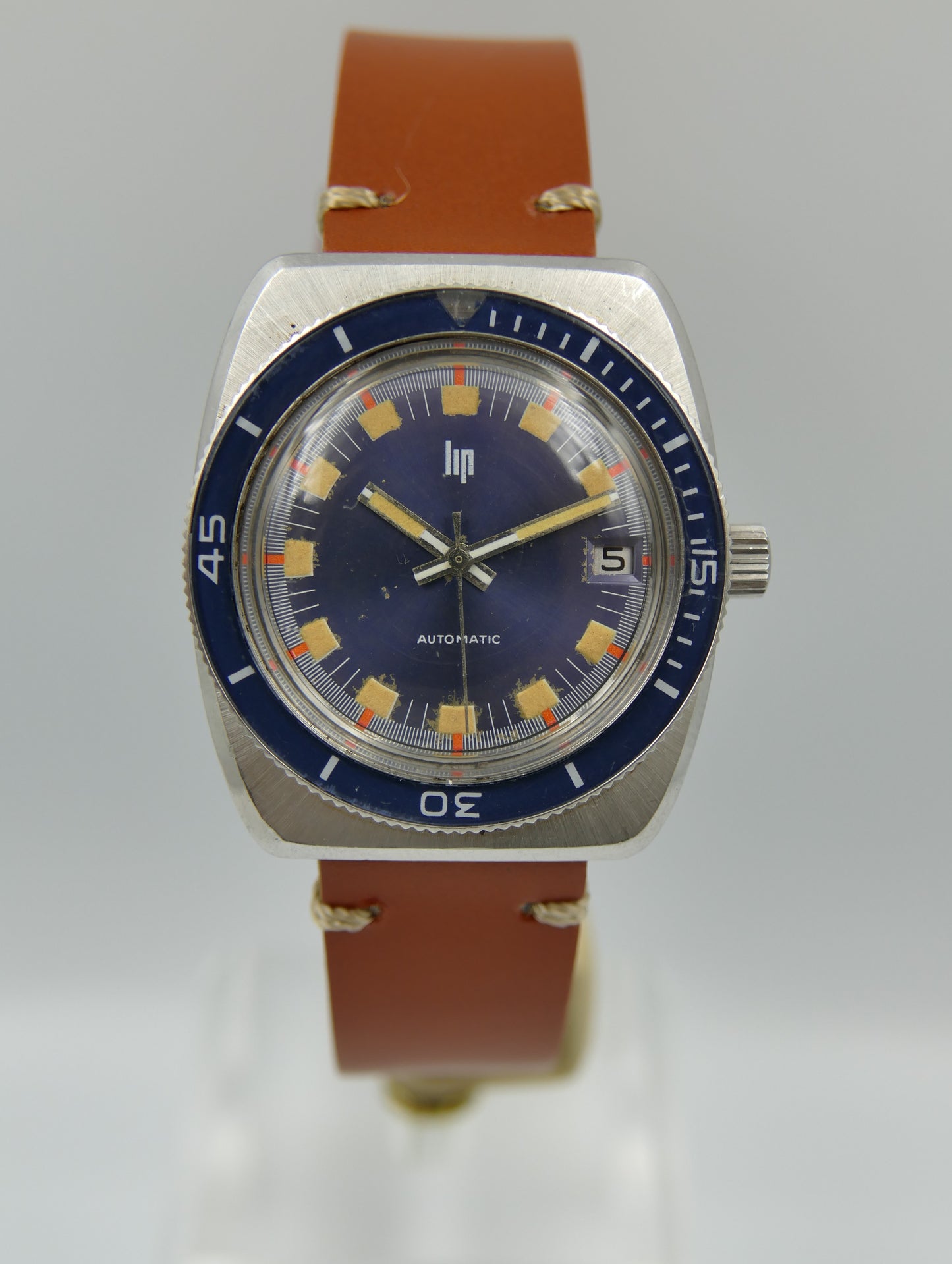 Lip ref 573.61.039.0 automatic serviced vintage plongee diver 70s