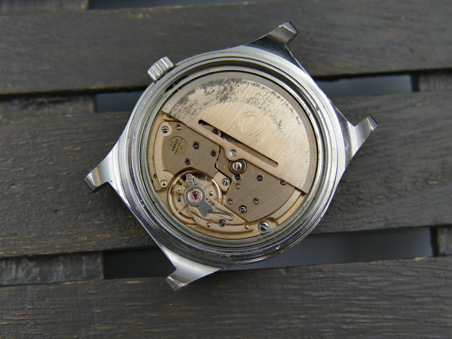 70s vintage watch mens Omega geneve ref 166.0169 automatic cal. 1022 steel 36mm blue