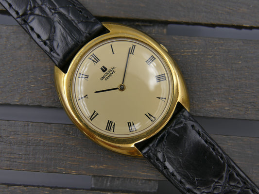 60s vintage watch mens Universal Geneve hand wind cal 1-42 Ref. 542111 ultra slim thin serviced