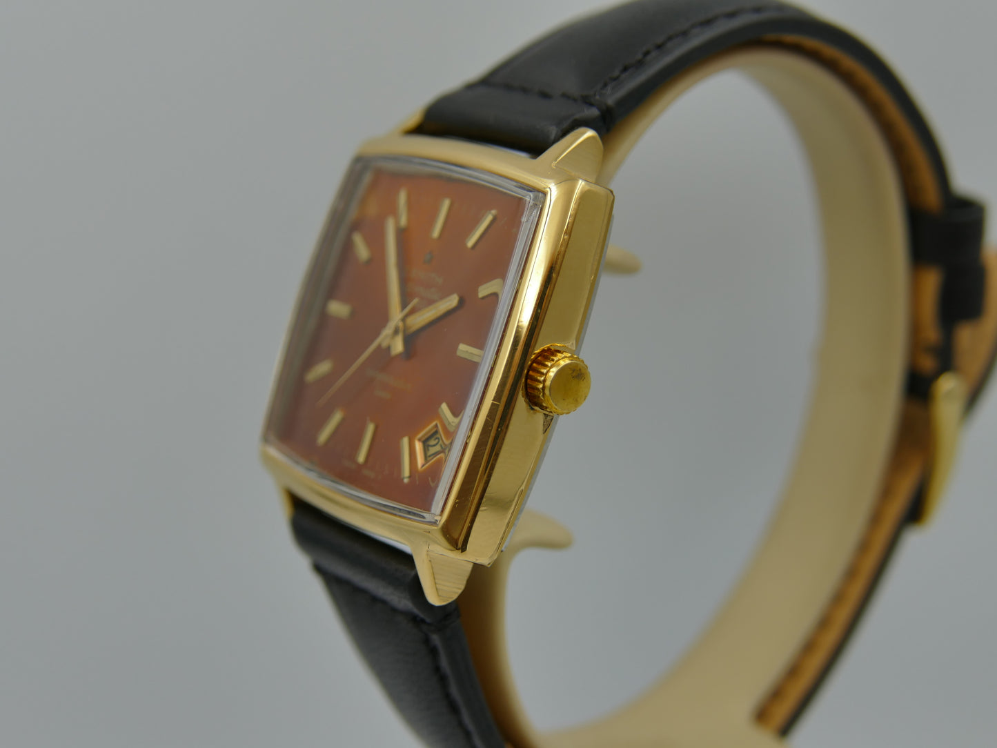 70s vintage watch mens Zenith respirator Luxe automatic 2562 tropical dial serviced