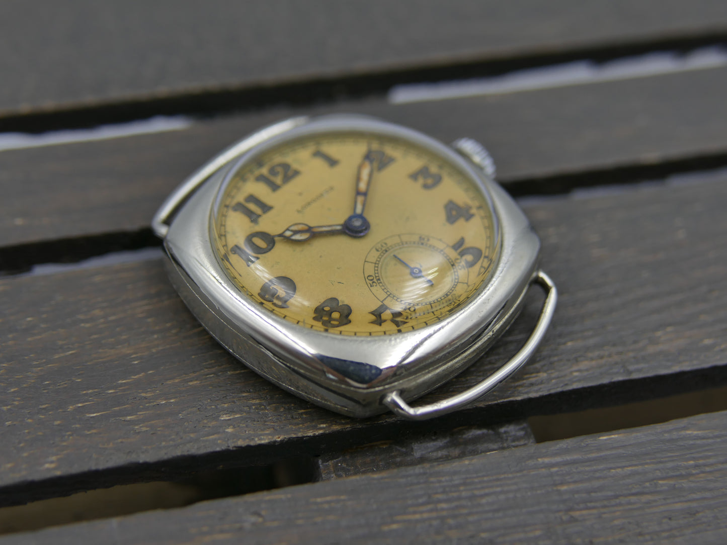 20s vintage watch mens Longines trench military hand wind 13.34 tropical dial serviced