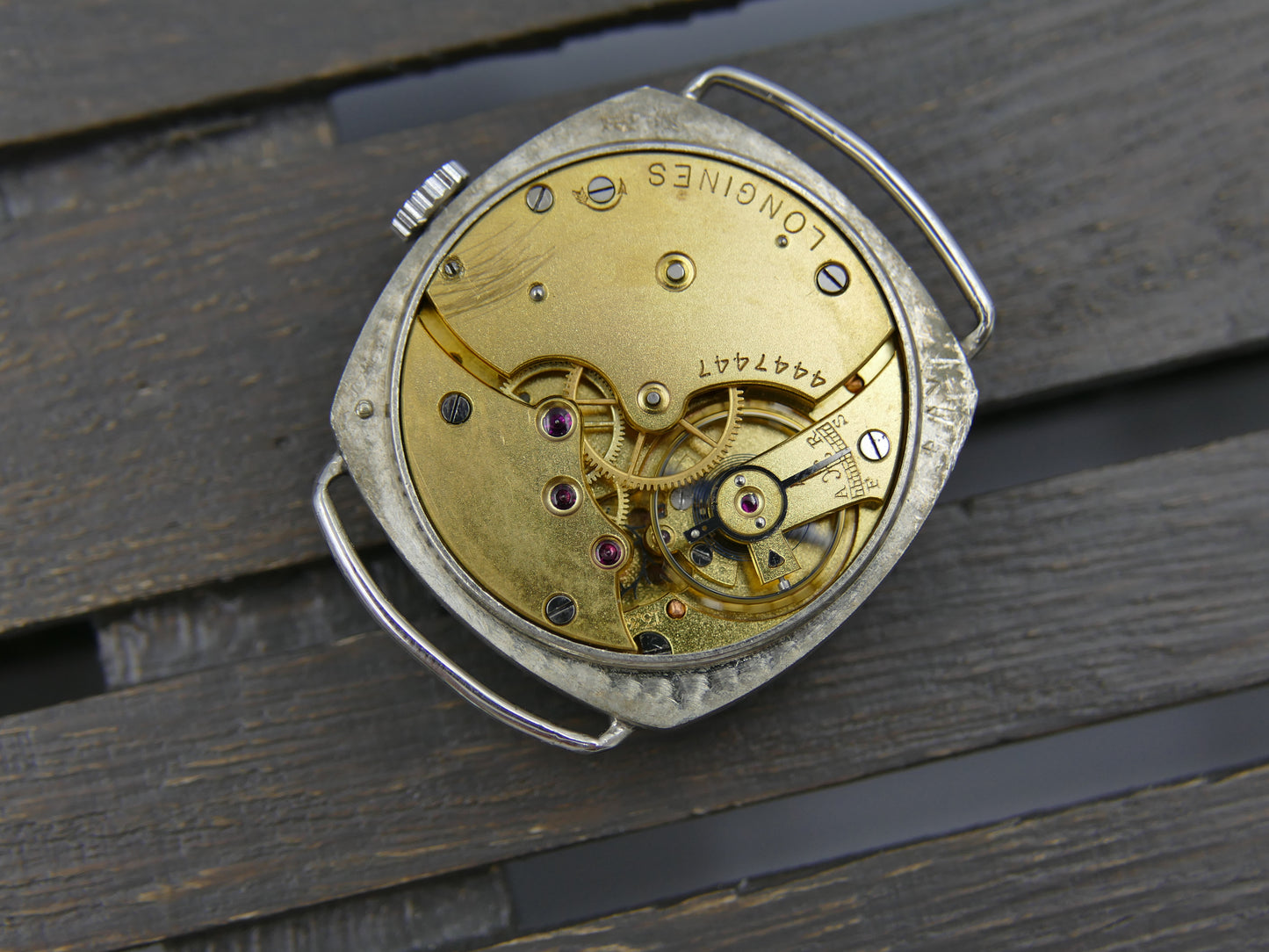 20s vintage watch mens Longines trench military hand wind 13.34 tropical dial serviced