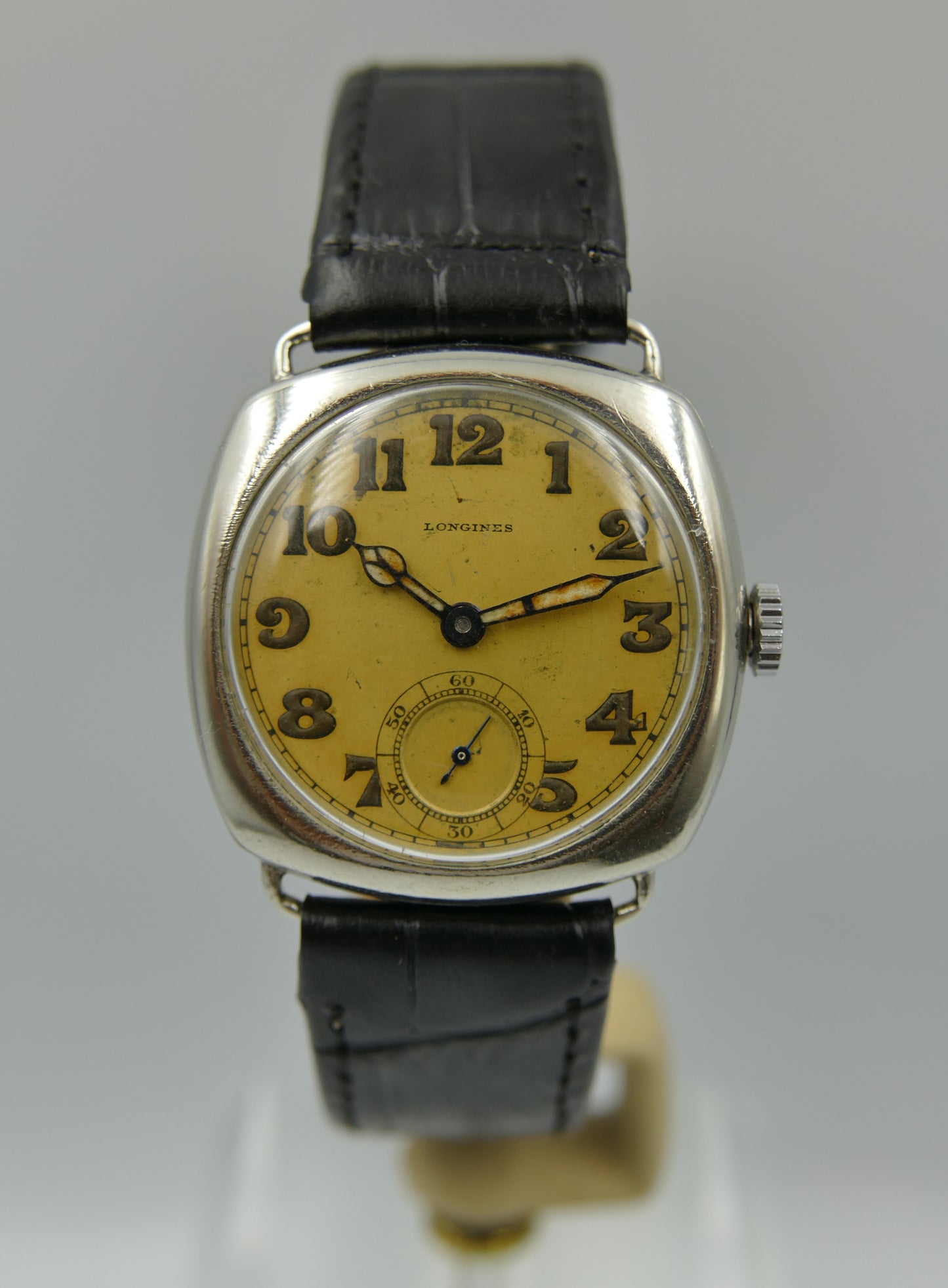 20s vintage watch mens Longines trench military hand wind 13.34 tropical dial serviced