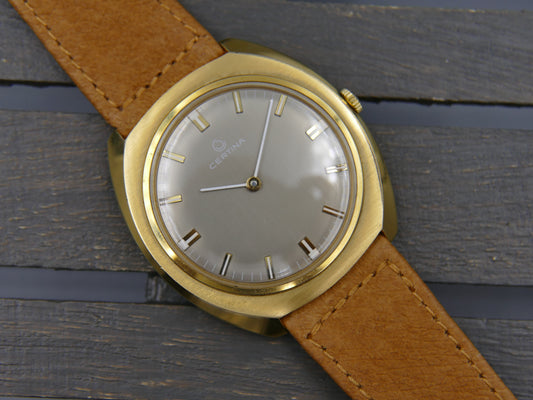 Certina oversize ref. 860.3510.25 hand wind 28-10 gold pl Thin vintage 60s