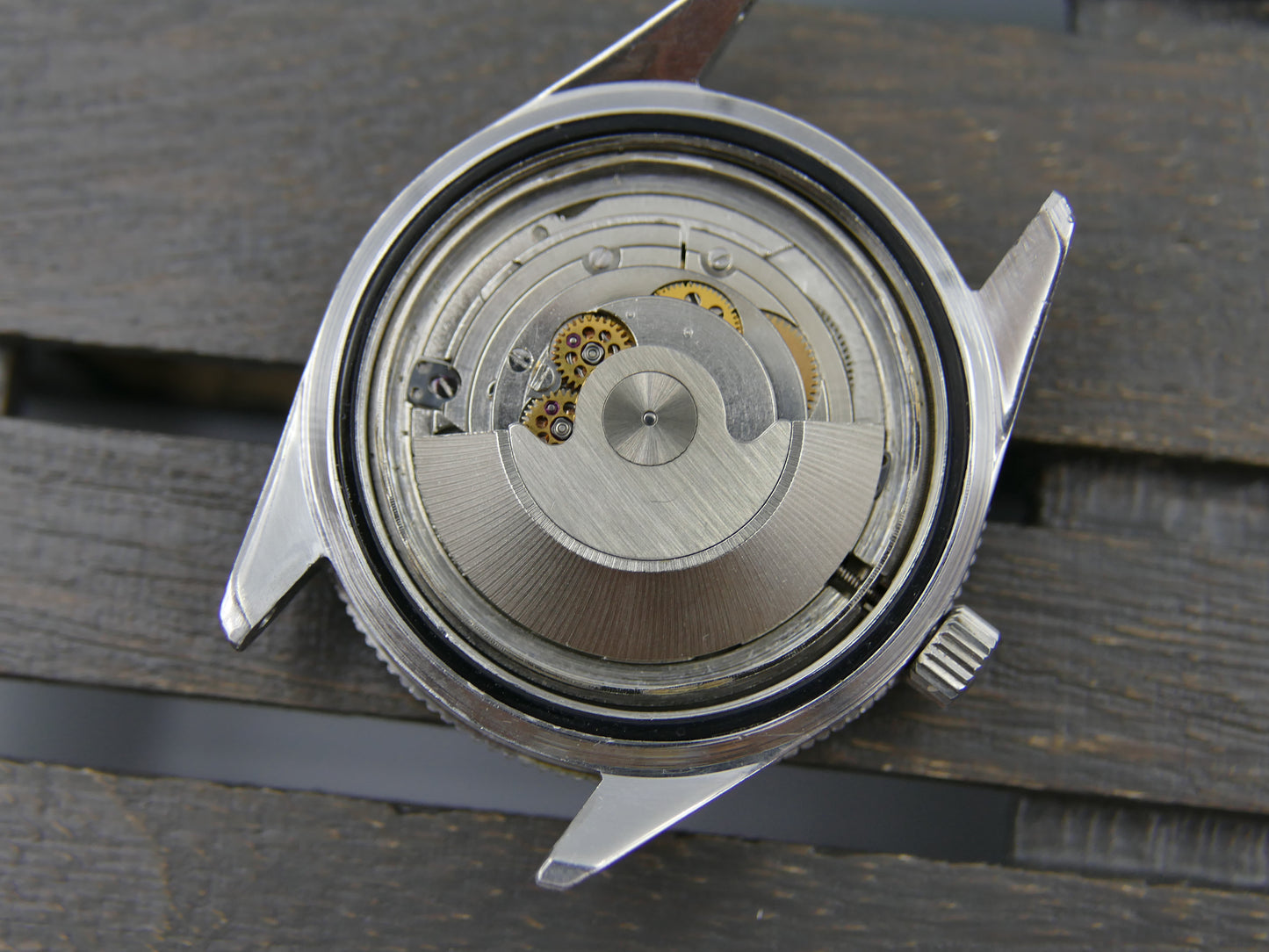 60s vintage watch mens Yema 660 feet SKIN DIVER ref. 8755 Steel Pre superman 37mm