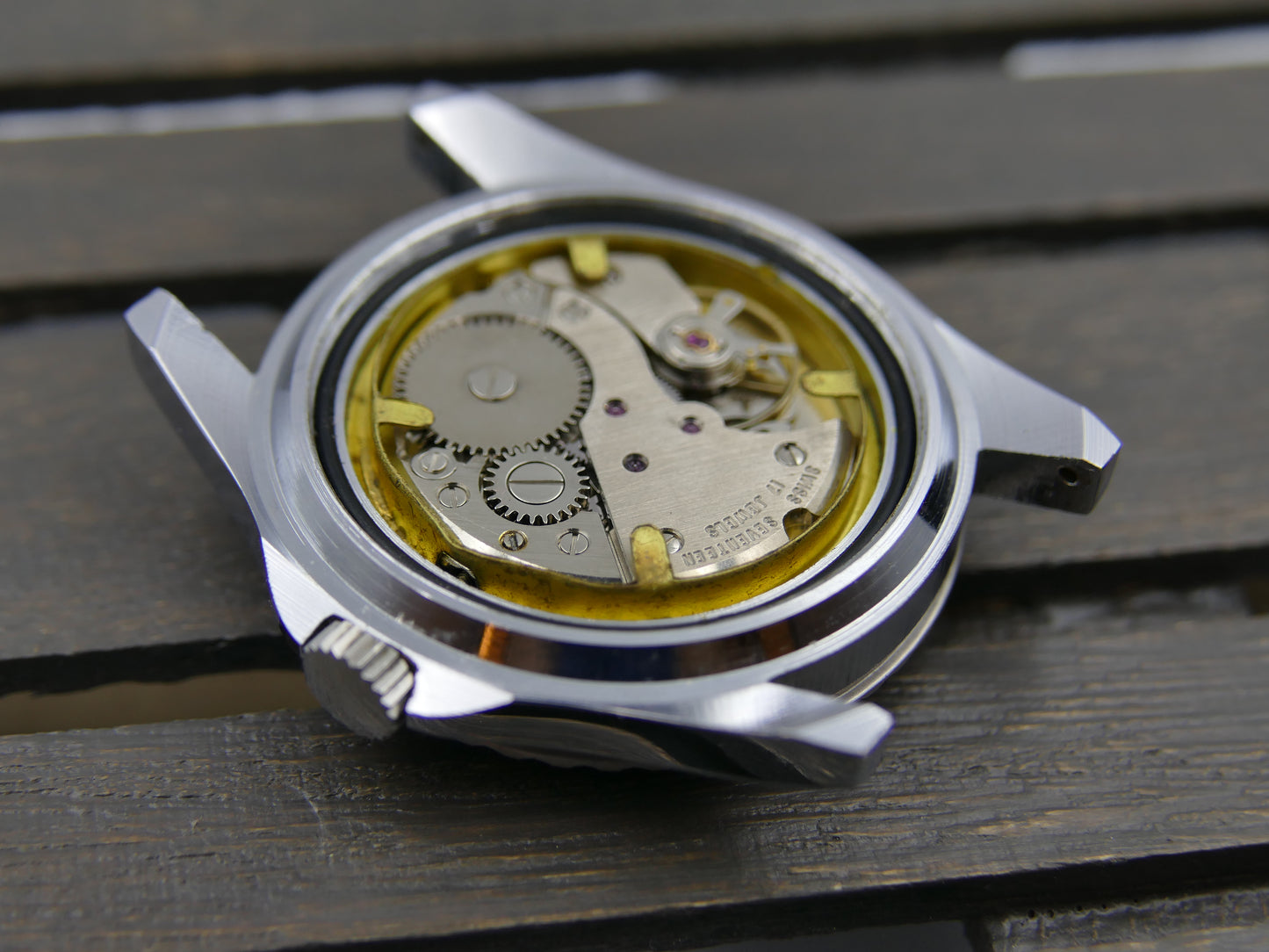 70s vintage watch mens plongee skin diver Gracex seabold burgundy mint