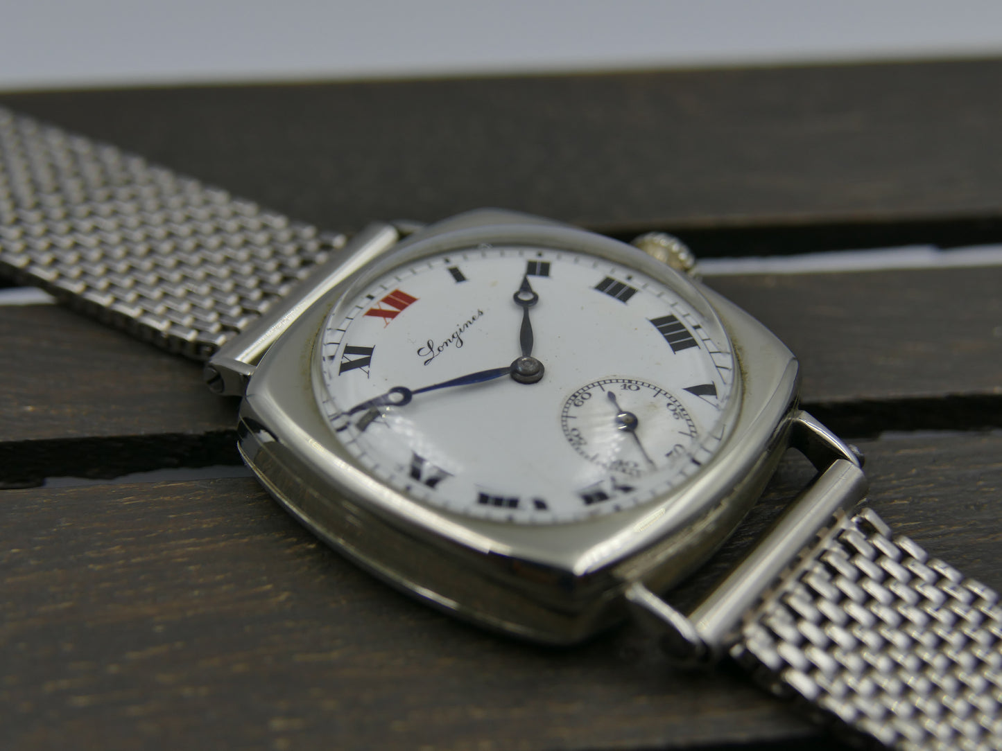 10s vintage watch mens Longines trench military WW1 13.34 serviced