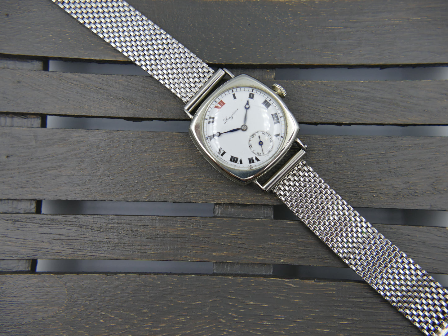 10s vintage watch mens Longines trench military WW1 13.34 serviced