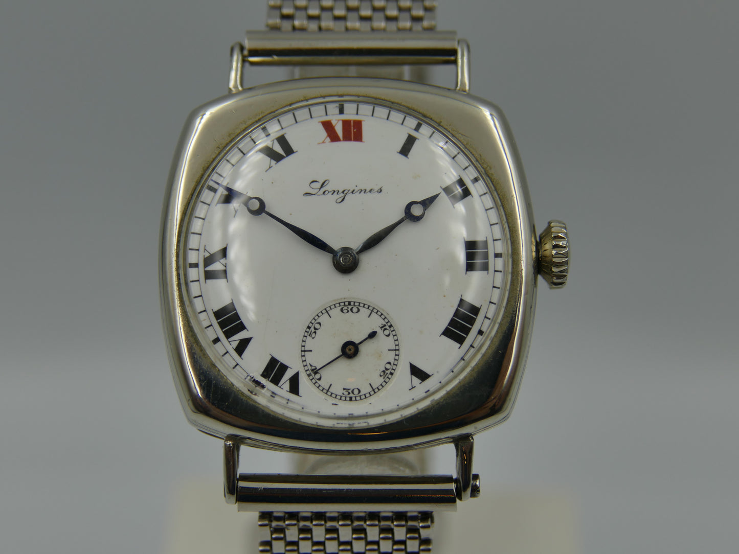 10s vintage watch mens Longines trench military WW1 13.34 serviced