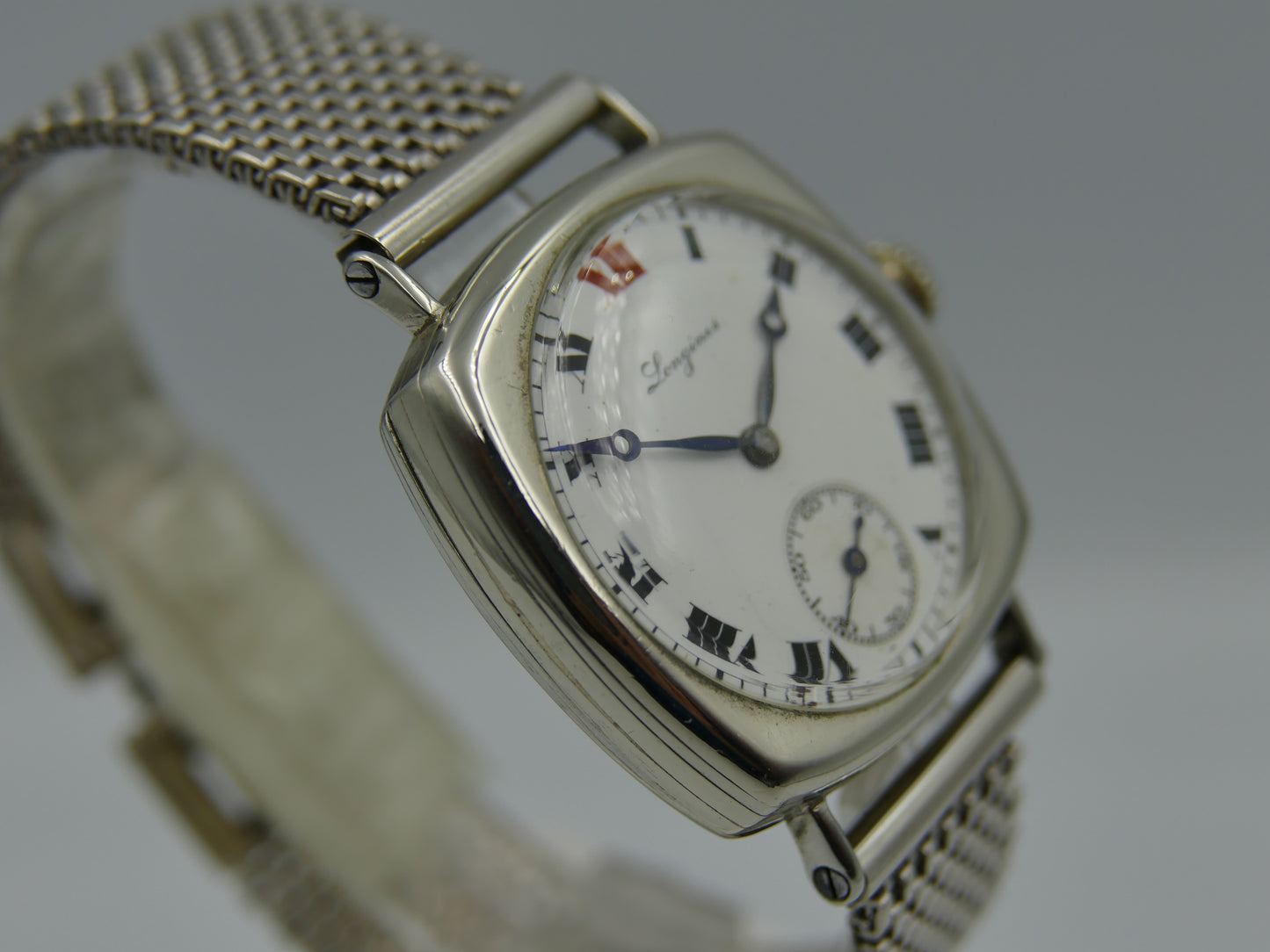 10s vintage watch mens Longines trench military WW1 13.34 serviced