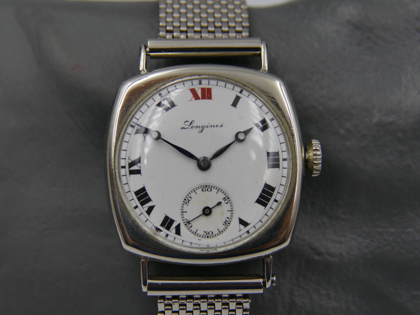 10s vintage watch mens Longines trench military WW1 13.34 serviced