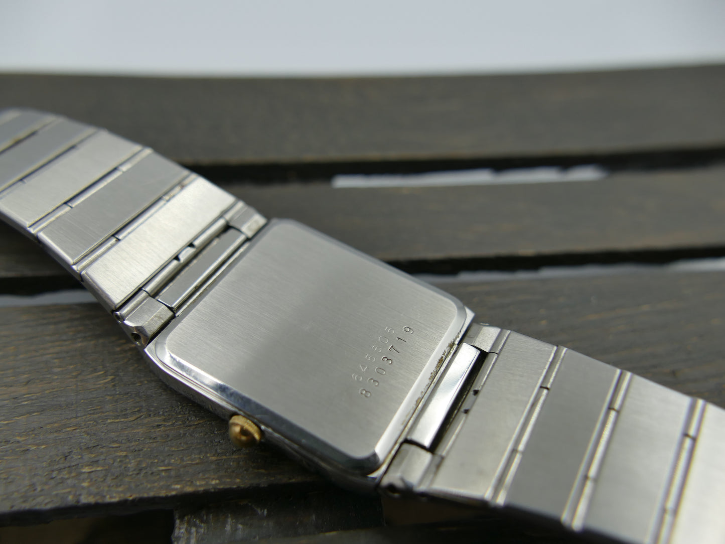 80s vintage watch Universal Geneve Excellence ref 645.505 18k Gold Plated Tank