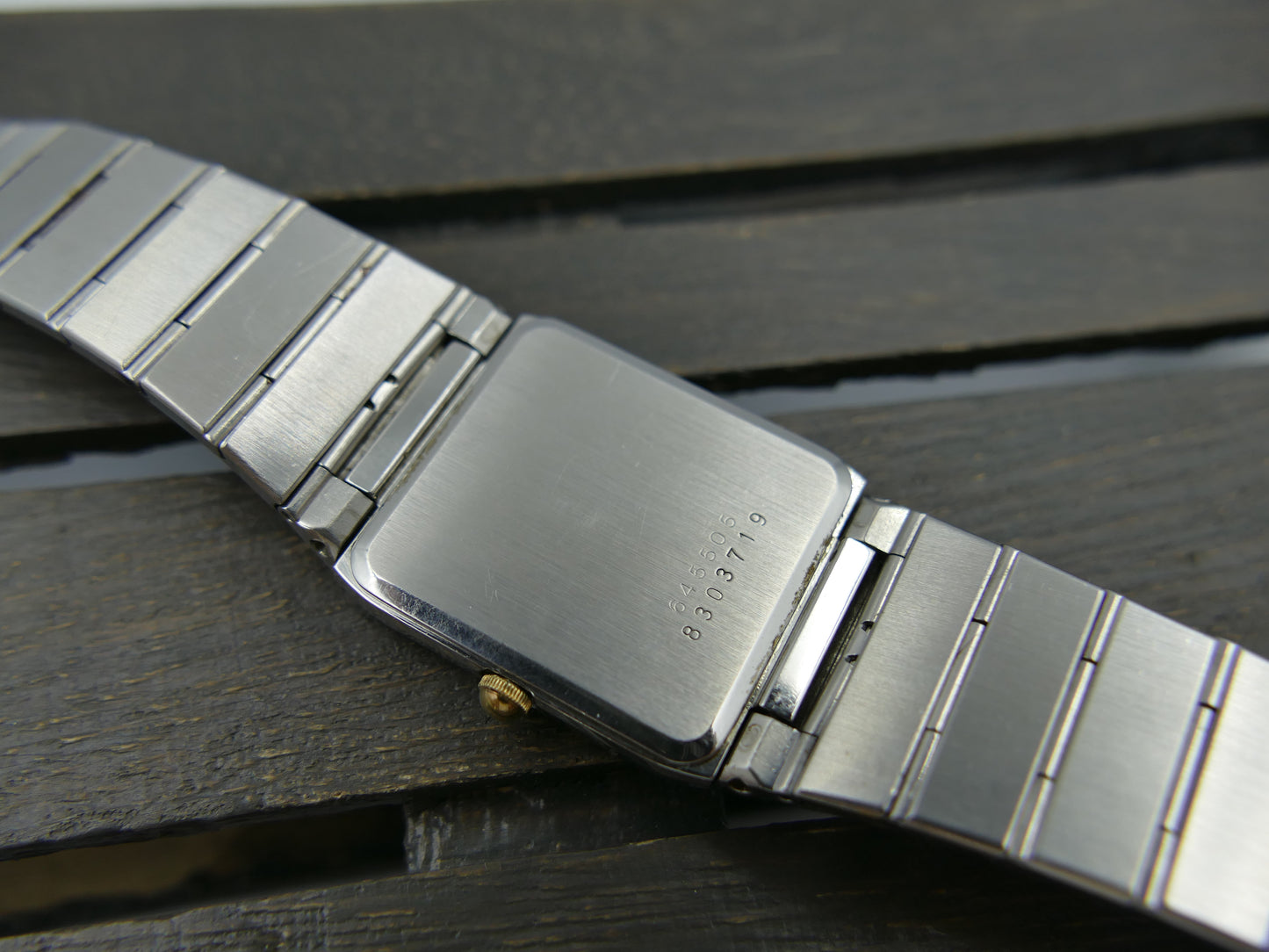 80s vintage watch Universal Geneve Excellence ref 645.505 18k Gold Plated Tank