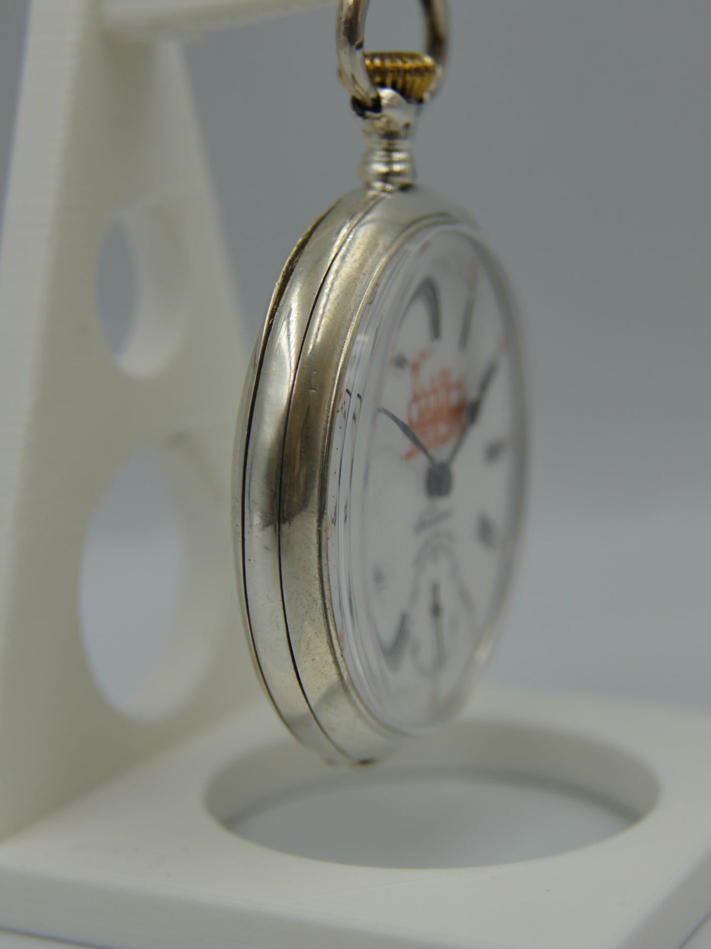 10s vintage gousset pocket watch Fenianos Silver 0.800 Swiss Made Railway Edition