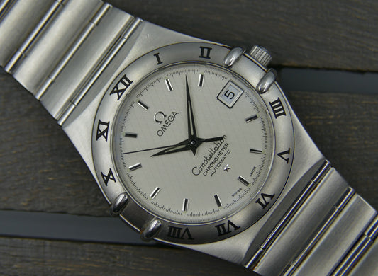 Watch mens Omega Constellation ref 368.1201 chronometer automatic 1120 linen dial