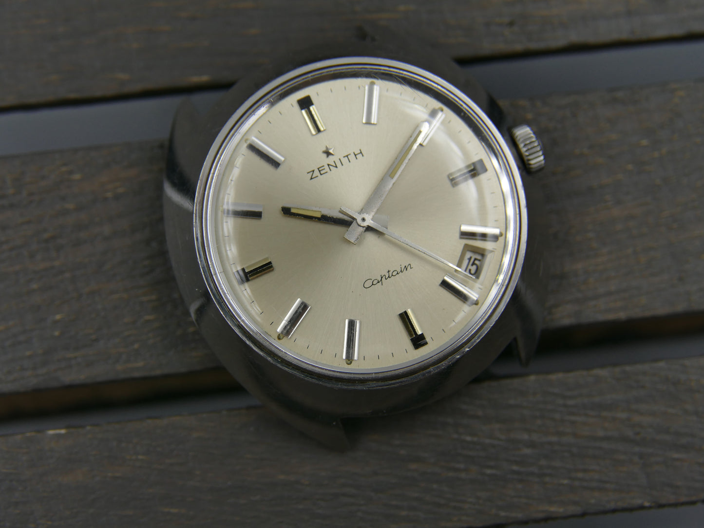 70s vintage watch mens Zenith Captain 2552C Turtle