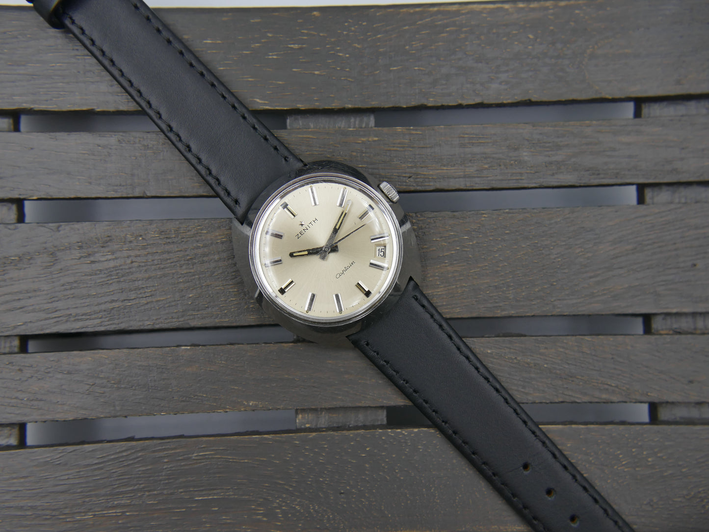 70s vintage watch mens Zenith Captain 2552C Turtle