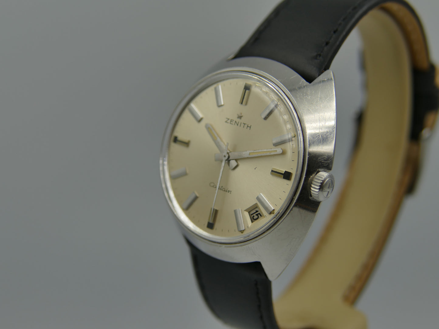 70s vintage watch mens Zenith Captain 2552C Turtle