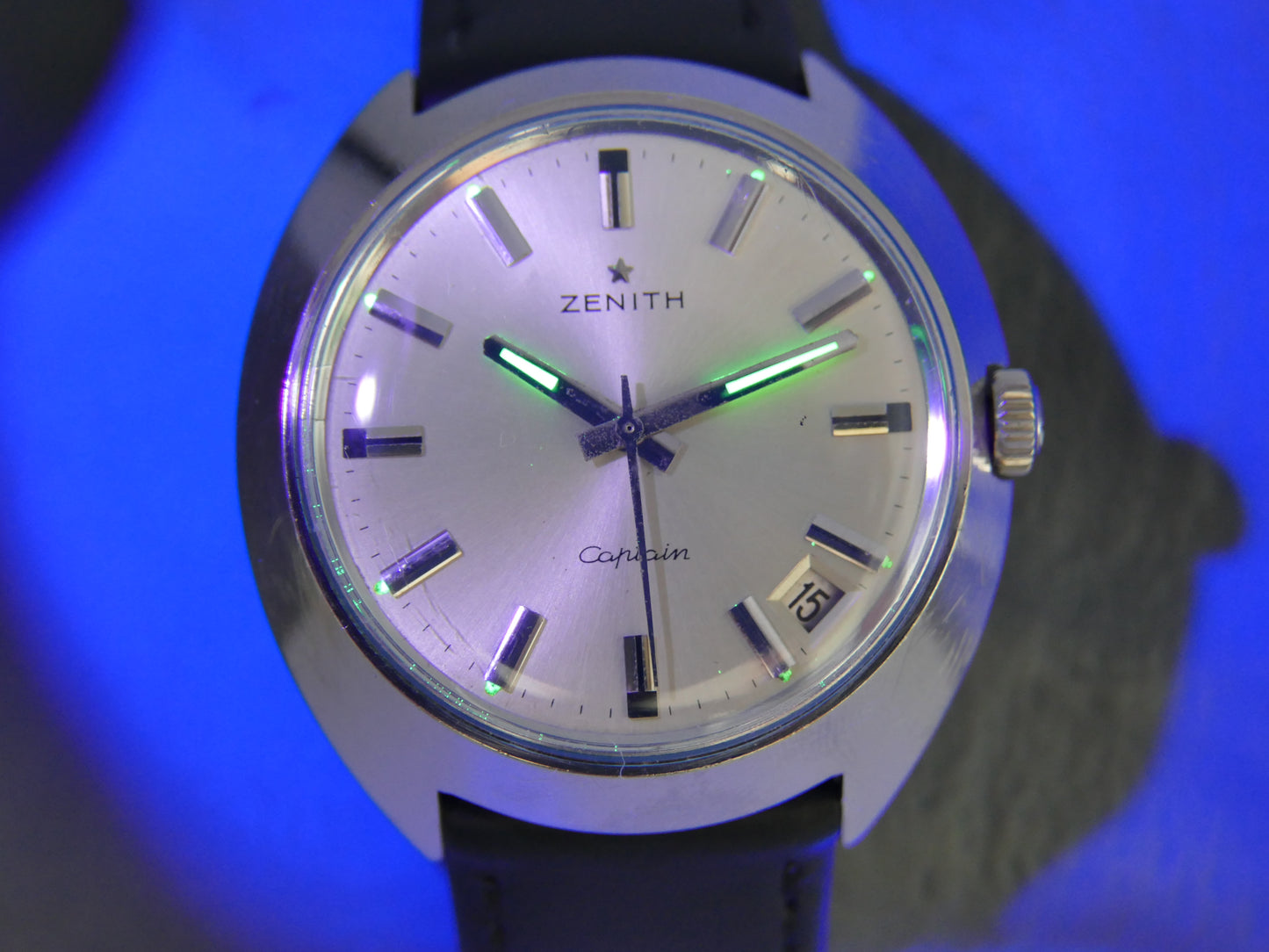 70s vintage watch mens Zenith Captain 2552C Turtle
