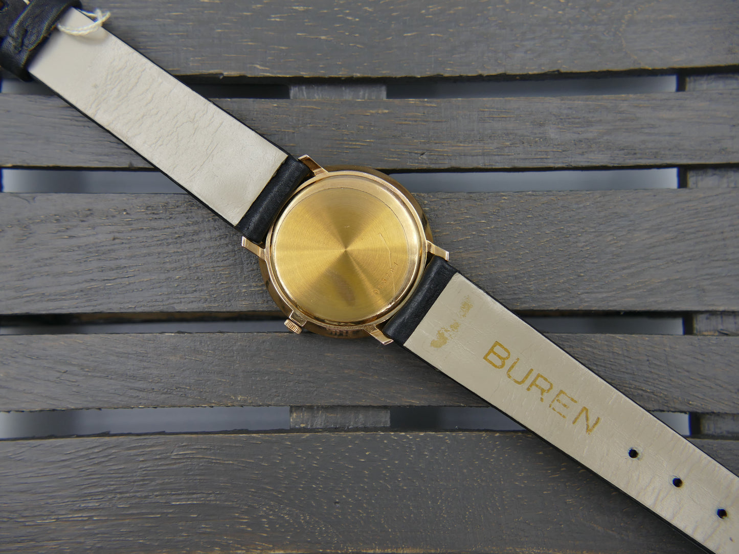 60s vintage watch mens Buren Micro Rotor Intra Matic Automatic 1280 slim rose gold pl ref 905701 NOS