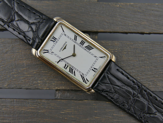 70s vintage watch mens Longines ref 4137 2 tank silver Vermeil 925 hand wind cal 5602